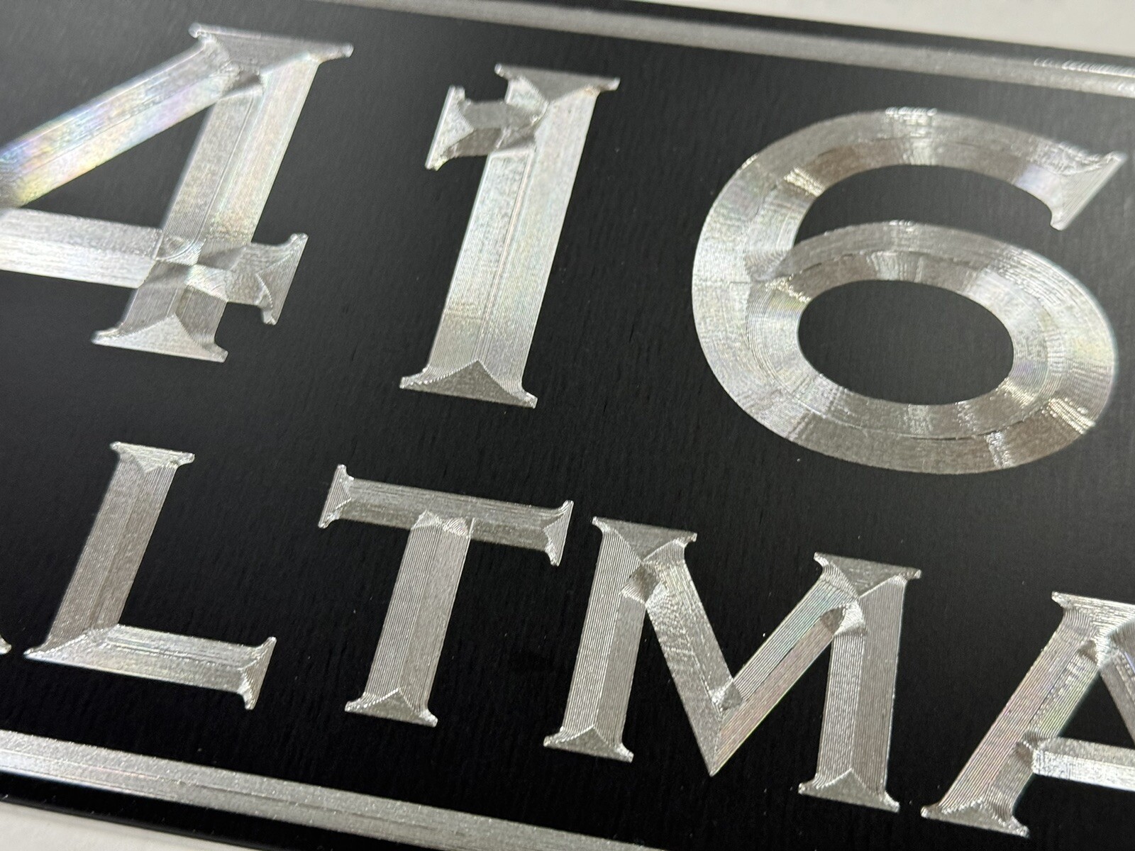 Engraved Custom Reflective House Number Street Address Metal Mailbox 12×5 Sign