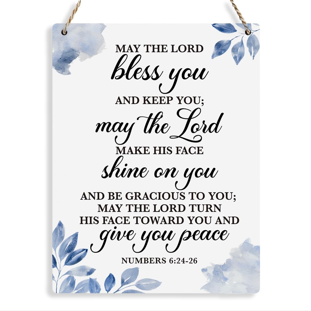 May The Lord Bless You Numbers 6:24-26 12×6 Inches,