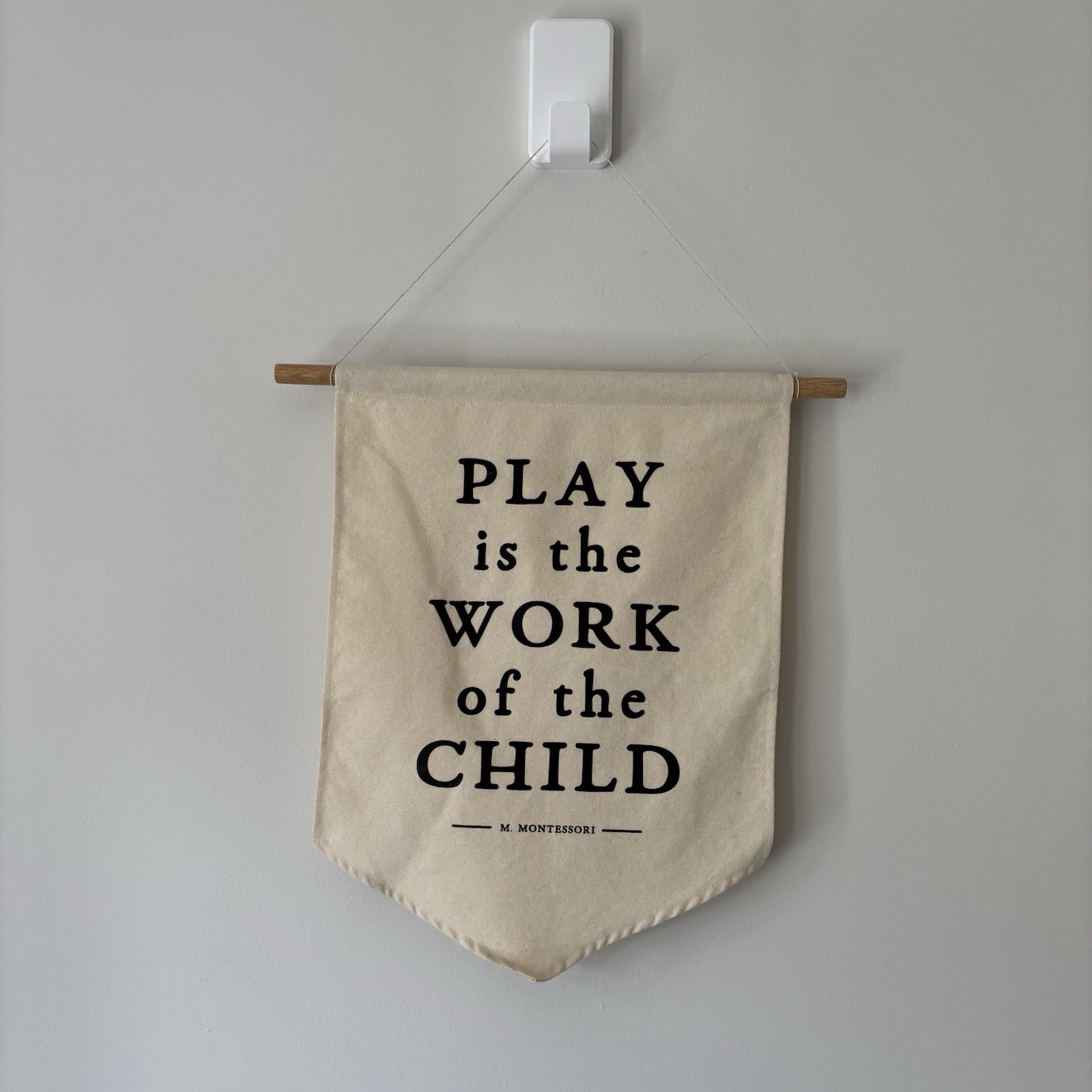 GladFolk Maria Montessori Sign Decor Play Is Work of Child Minimalist Classroom