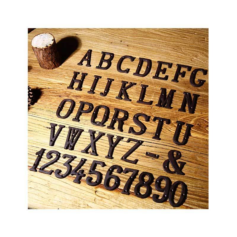 Cast Iron Alphabet 26 Letters House Number Sign Name Birthday Holiday Decoration