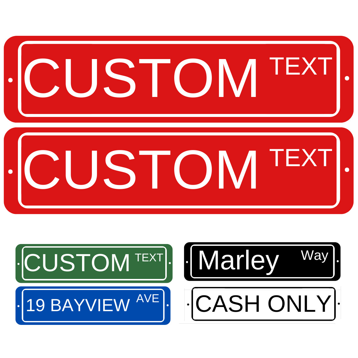 Custom Holiday Gift Outdoor/Indoor Personalized Street Signs (2 Size/Multicolors