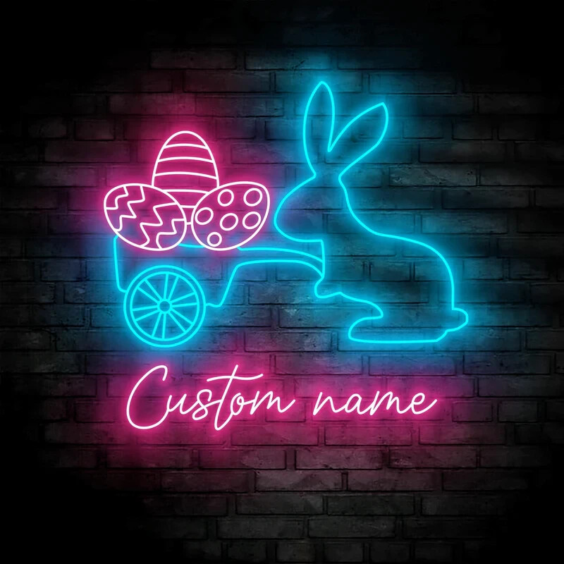 Happy Easter LED Light – Custom Neon Sign for Easter Brunch & Party Decorations