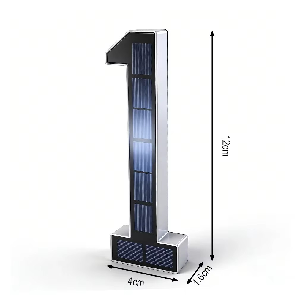 Solar House Number Light LED Address Sign Warm White Lamp, Automatic On/Off Wate