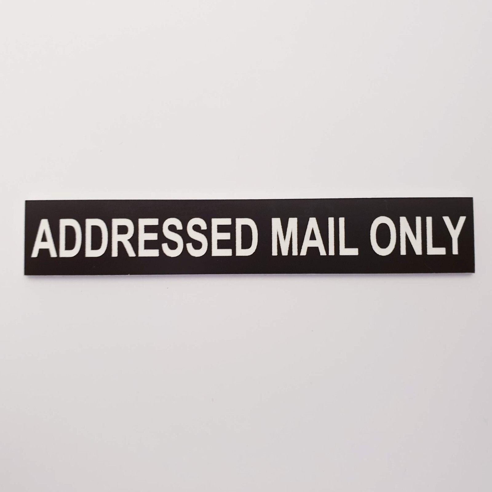 Addressed Mail Only Sign for Mailbox Letter Box 30 Colours 7 Small Medium Sizes