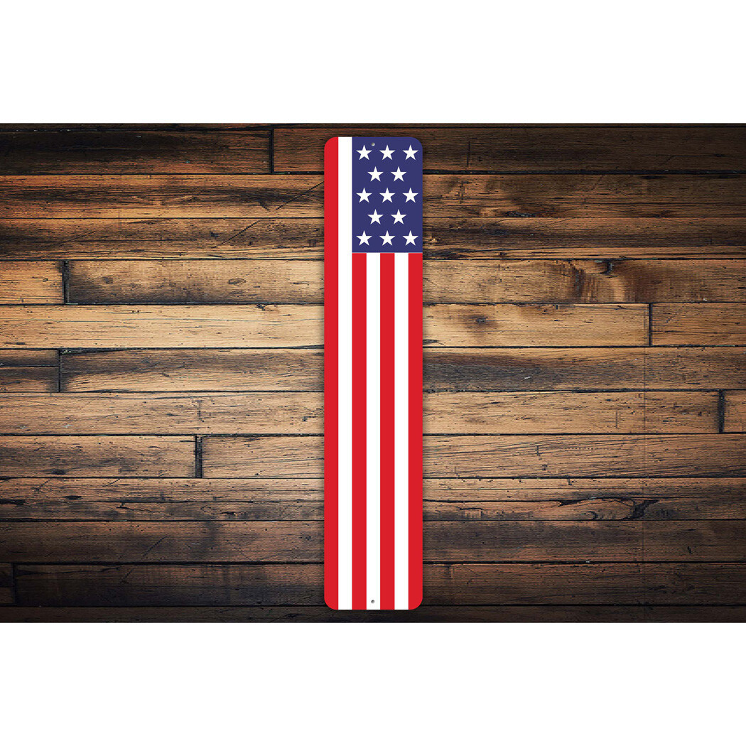 American Flag DeMetal Sign 2 Metal Sign