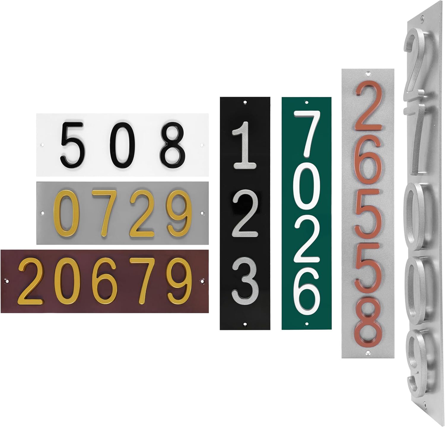 ColourTree Custom Size Personalized House Numbers Address Street Sign Plaque