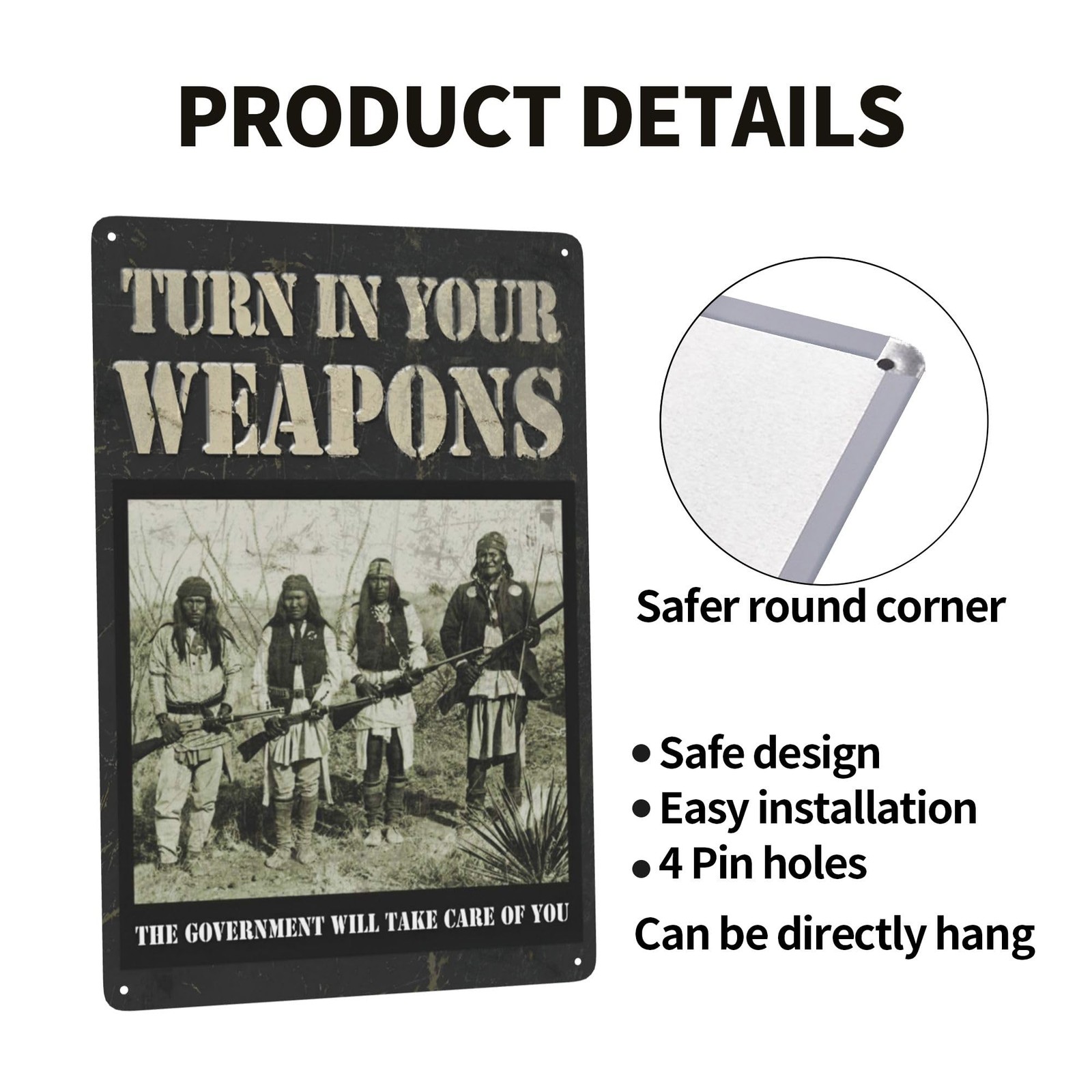 Funny Man Cave Signs Vintage Wall Decor 12 inches x 8 inches, Silver