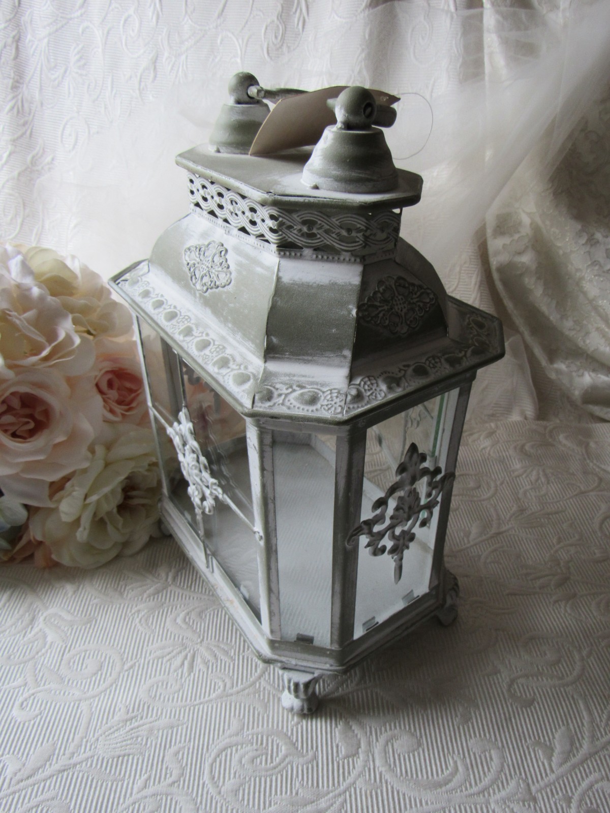 Lantern,Whitewashed Decor,Sage,Patina,Green Decor,centerpiece,Easter,Boho,NEW