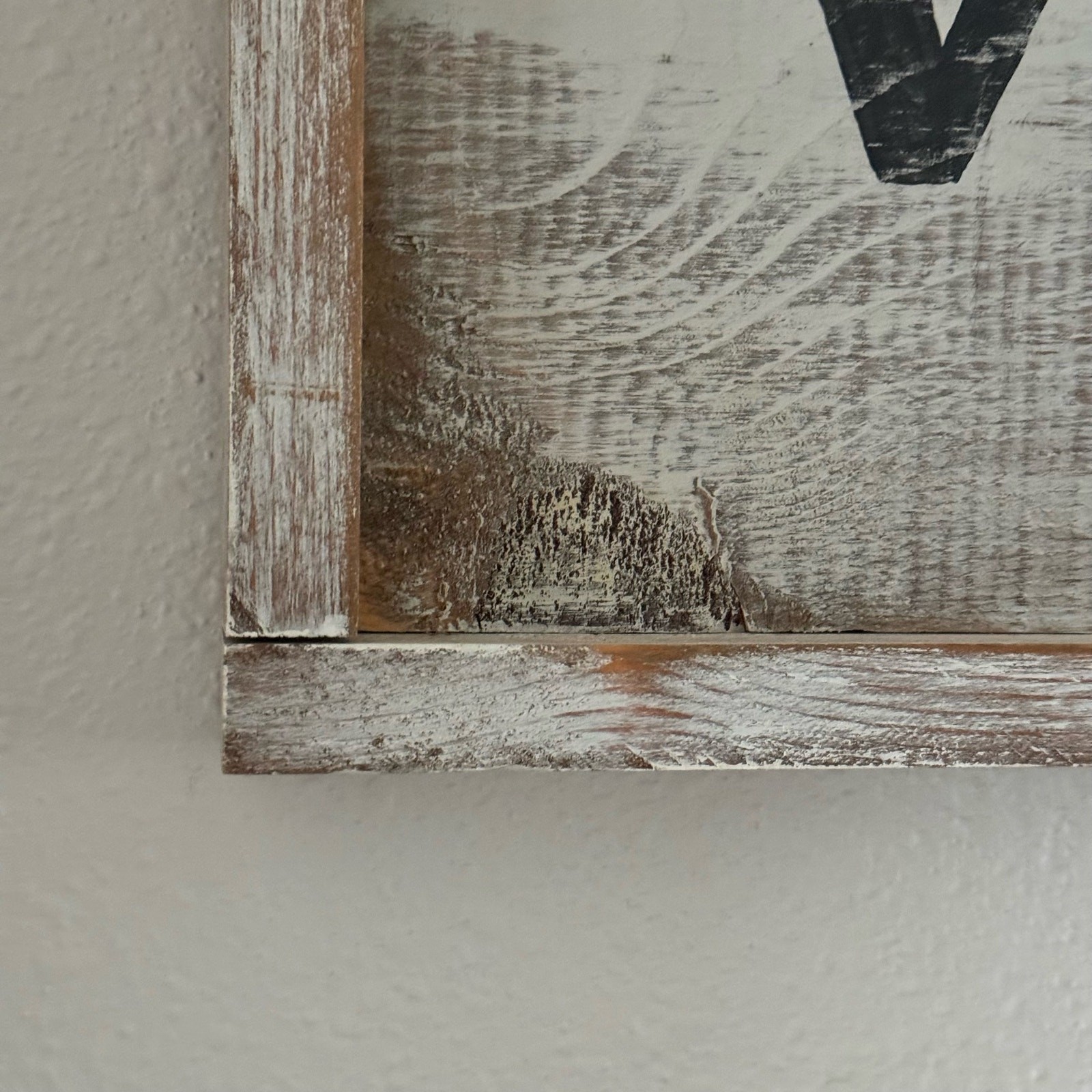 Handmade “Vintage” Rustic Wood Sign Whitewash Distress 31×10″ Farmhouse Country
