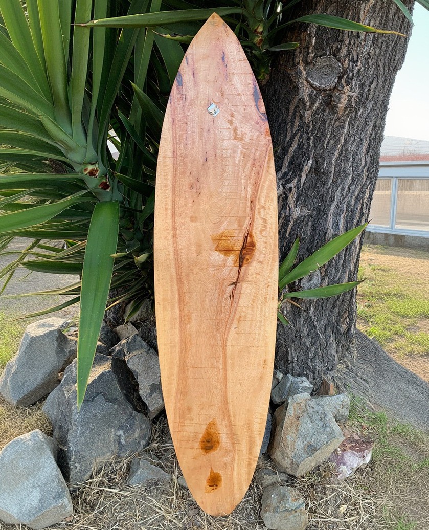 5 O’ Clock Somewhere Parrot Surfboard Wall Plaque Mango Wood 39″x 10″ inches