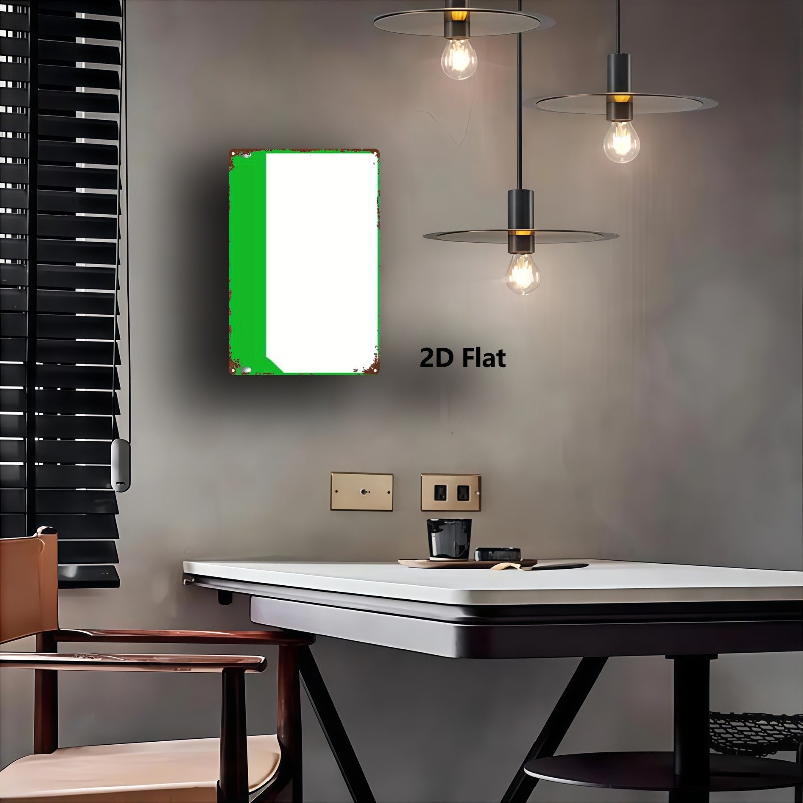 Copper Foil Sign Green Border 20.32×30.48cm