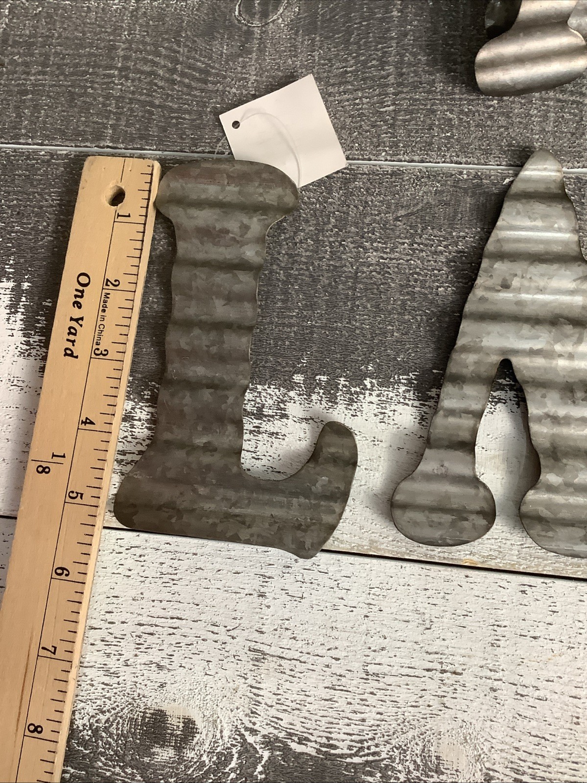 Lot Of 5” And 6” Assorted Galvanized Letters