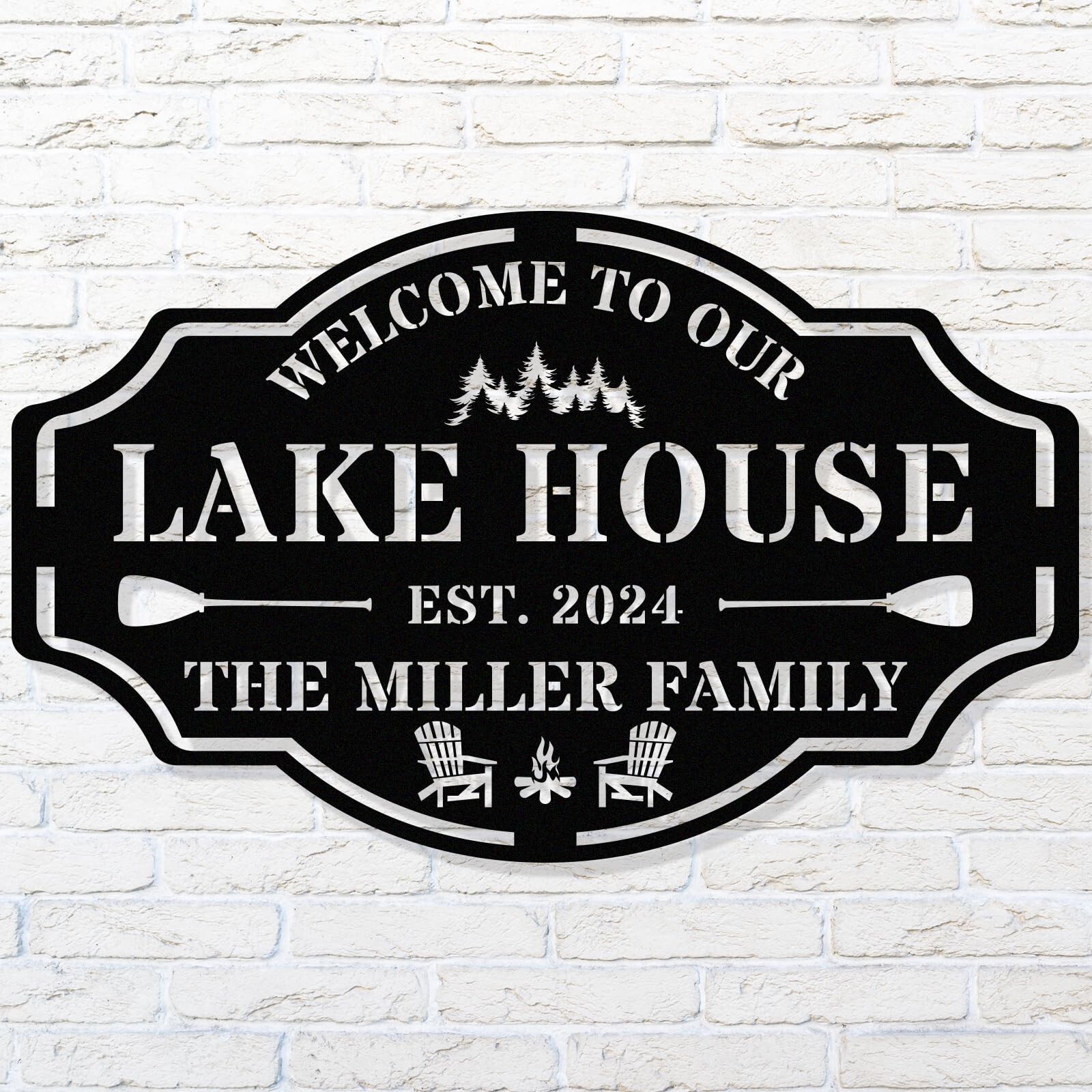 Personalized Metal Lake House Sign, Custom Metal Lake Sign, Custom Metal Sign,