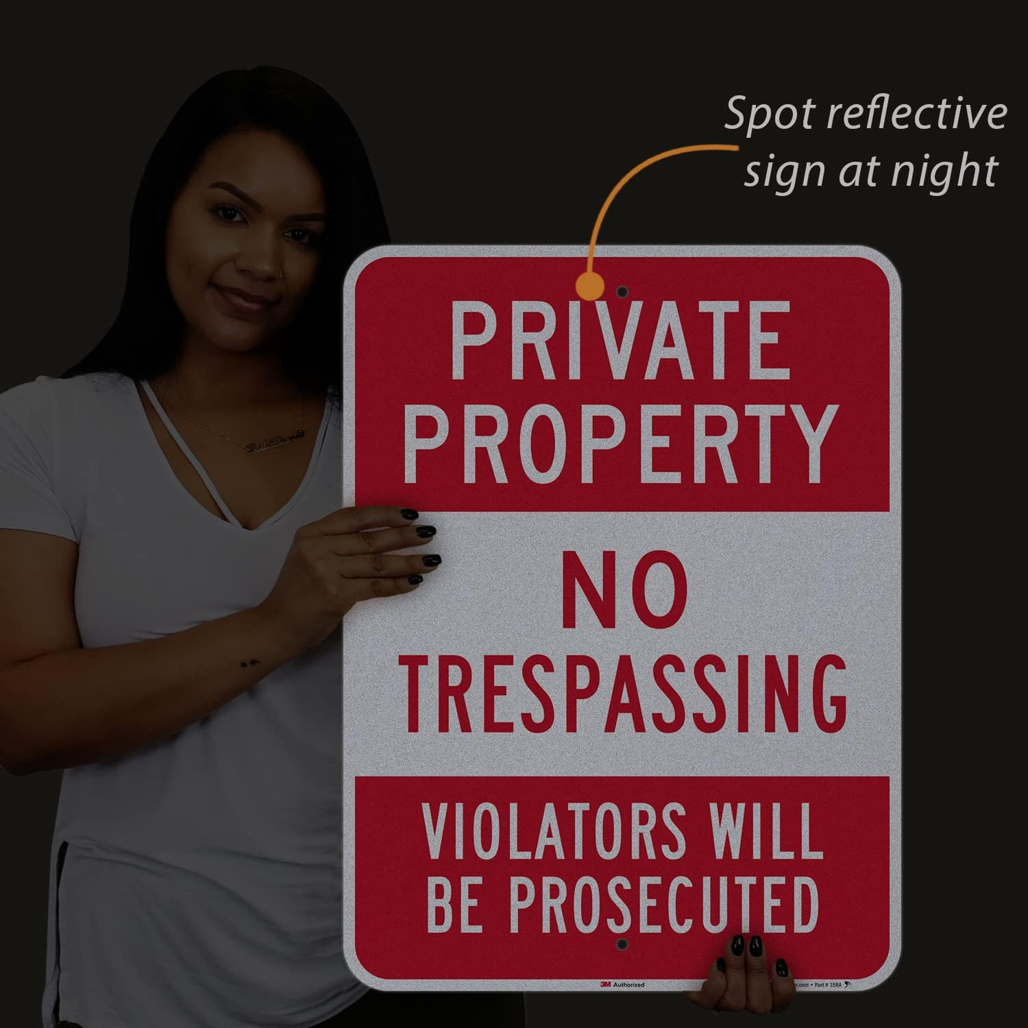 No Trespassing Sign – 18″ x 24″ Reflective Aluminum – Violators Prosecuted