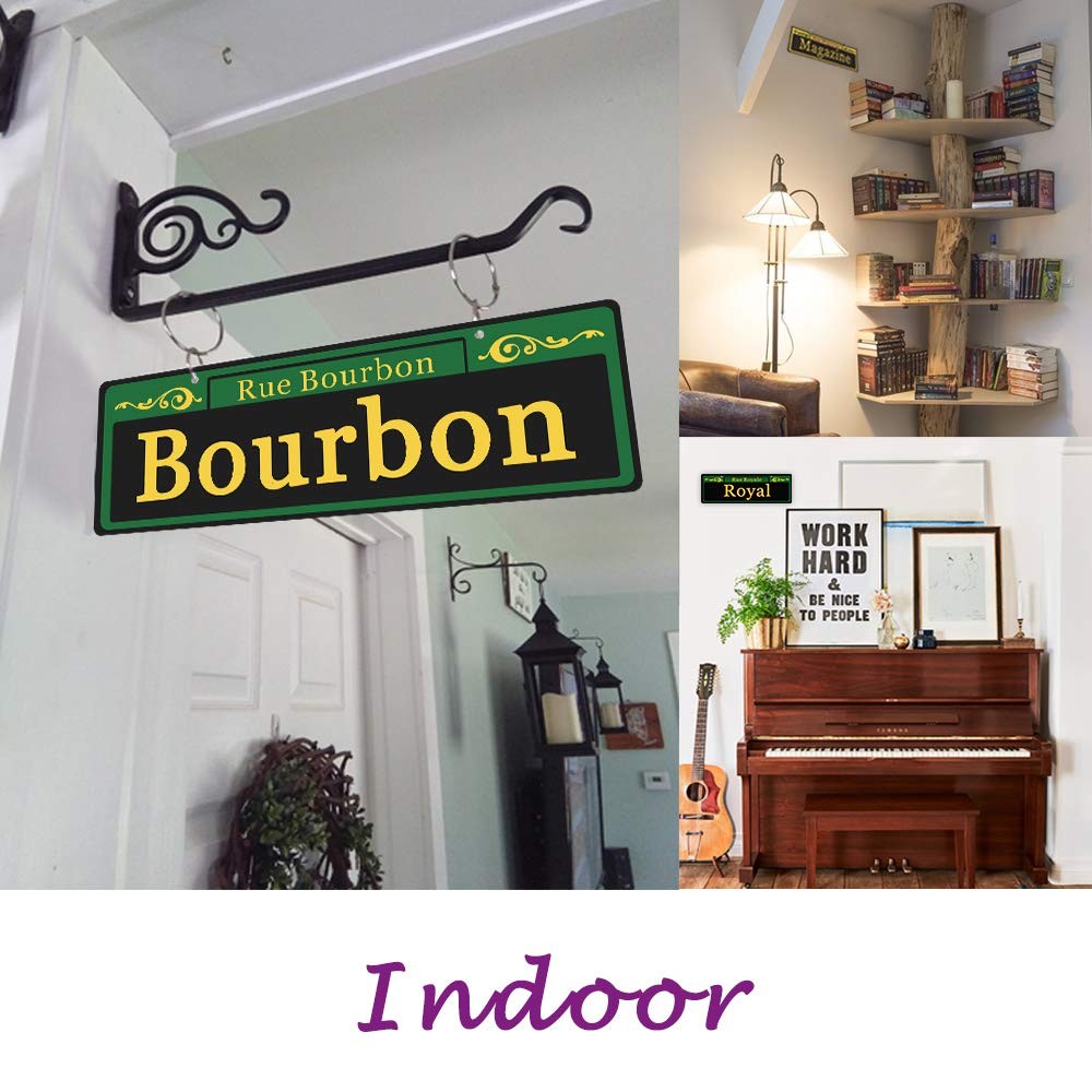 Mardi Gras Decorations 8 Set, Duplex Printed New Orleans Street Signs with 8x…
