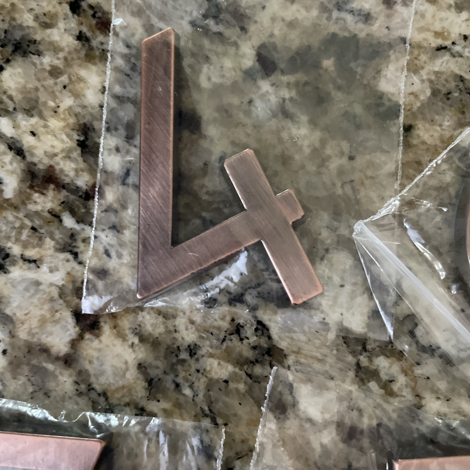 Plastic bronze-look stick-on 2 in. numbers for mailboxes,etc SoldSeparately 4679