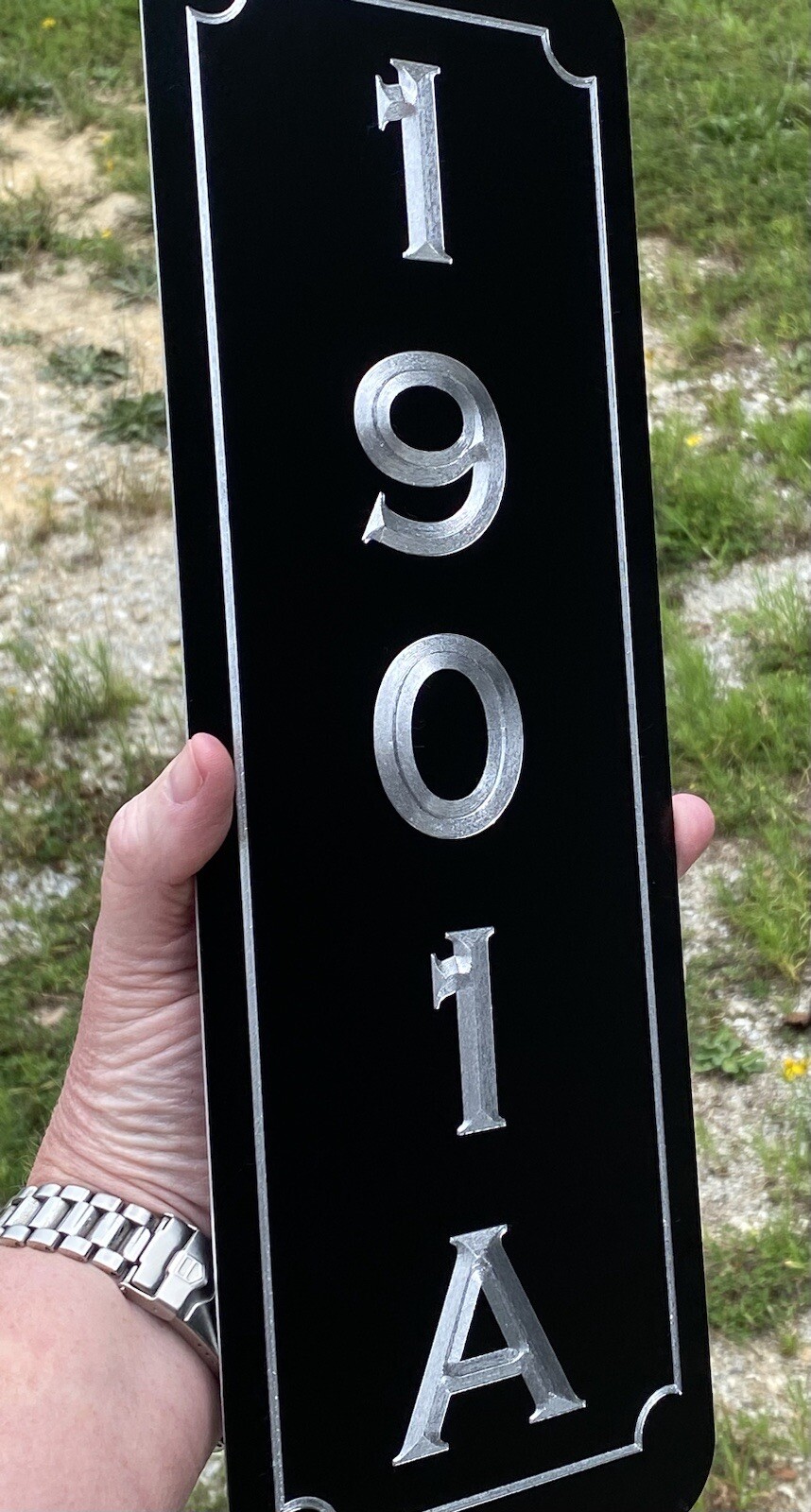 Engraved Personalized Custom House Home Number Street Address Metal 5×14 Sign