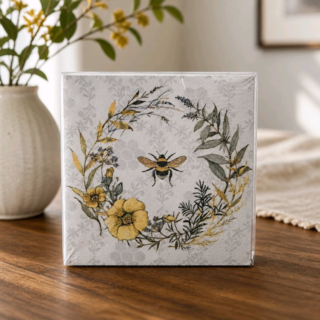 Honey Bee Decor 3 Pc Set Solid Wood Sign Bee Hive Honey Stick Handmade