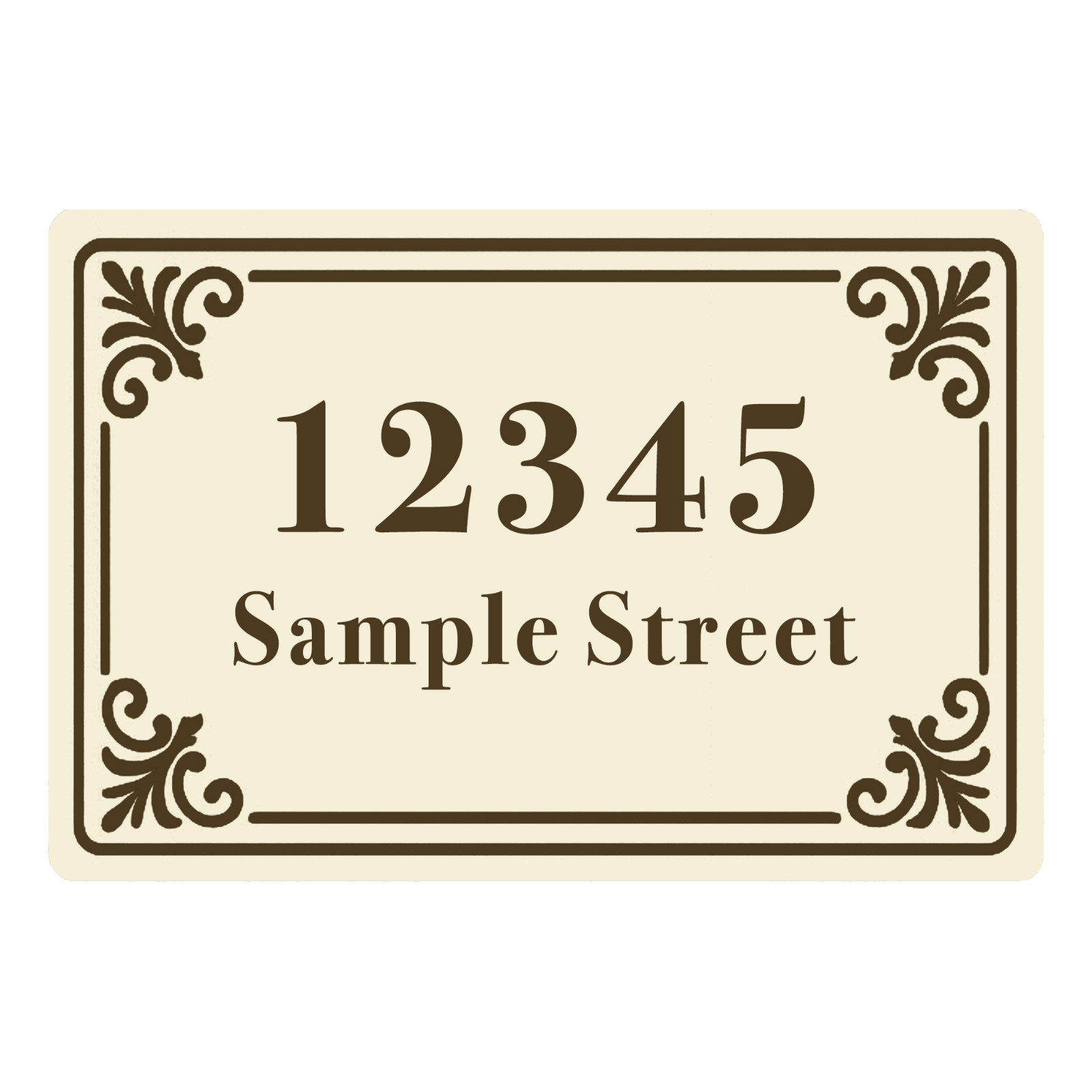 12″ x 8″ Custom Metal Iron House Number Plaque Personalized Home Address Sign