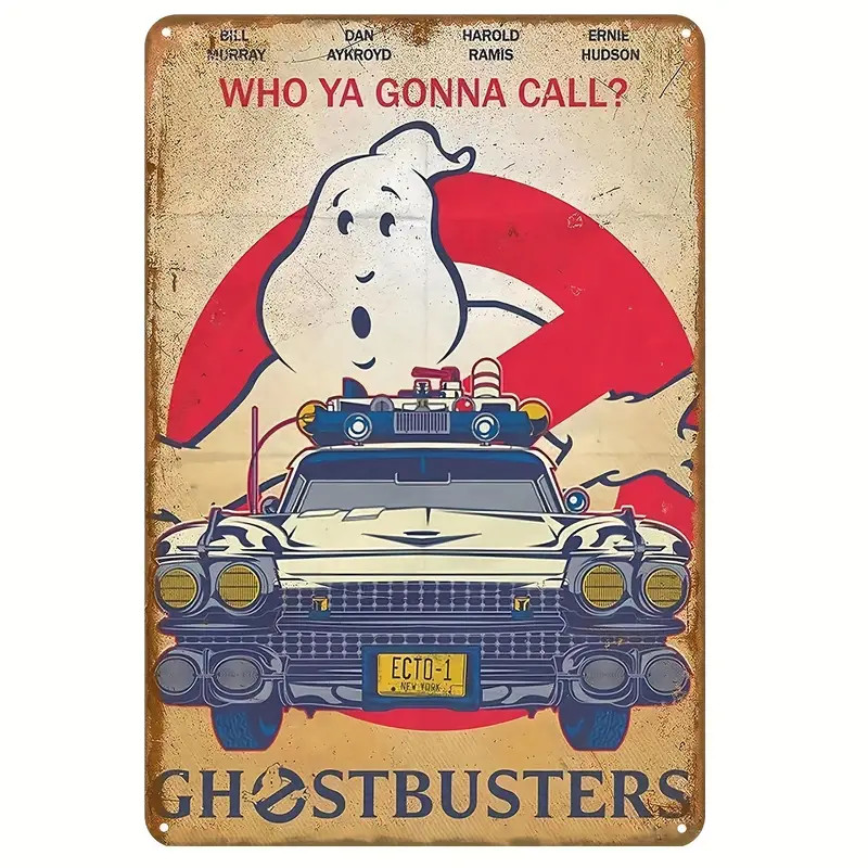 Ghostbusters Movie Metal Sign Decorative Vintage Look 8x12in Home Decor Cinema