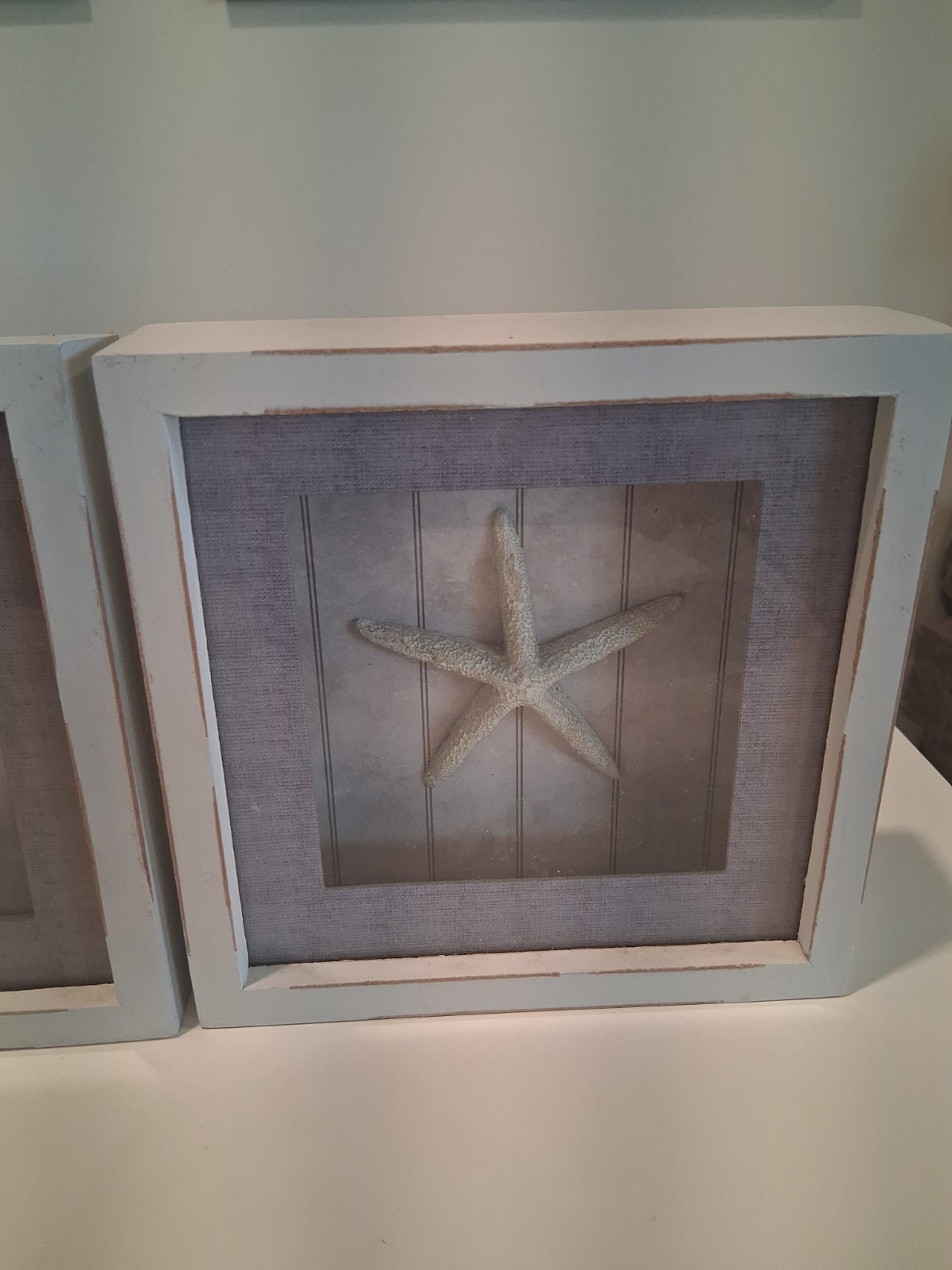 Coastal Shadow Box Wall Art 3 Pack Beach Decor Sand Dollar Scallop Starfish Set