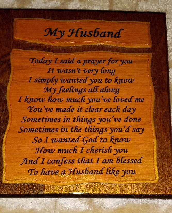 My husband plaque picture wood wall hanging picture Fathers day gift us seller