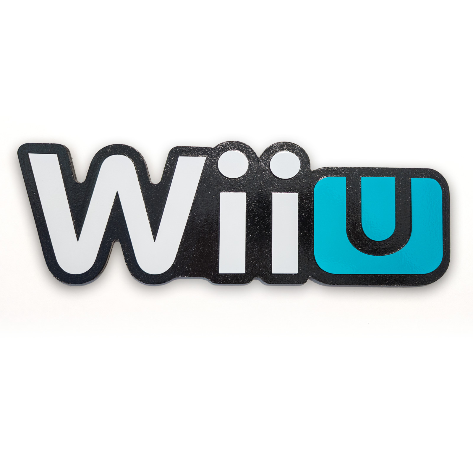 Large Engraved Nintendo Wii U Logo Video Game Wall Art Collectable Sign