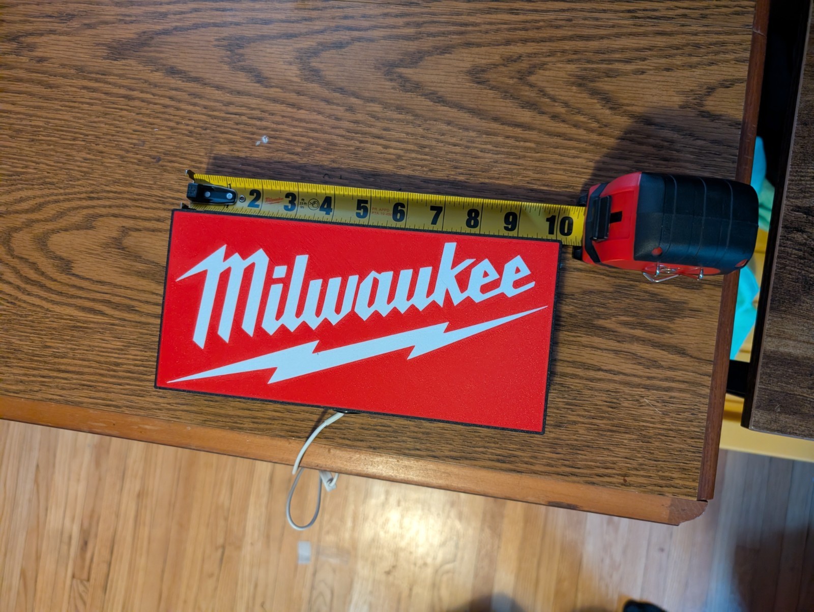 Milwaukee LED Light Box Sign – Tool Wall Art Garage Home Art Decor