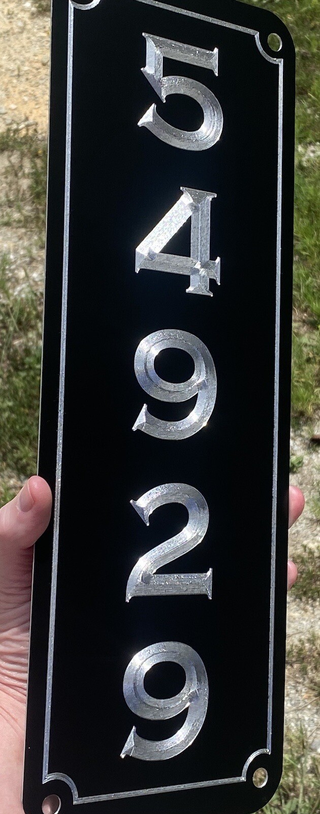 Engraved Personalized Custom House Home Number Street Address Metal 5×14 Sign