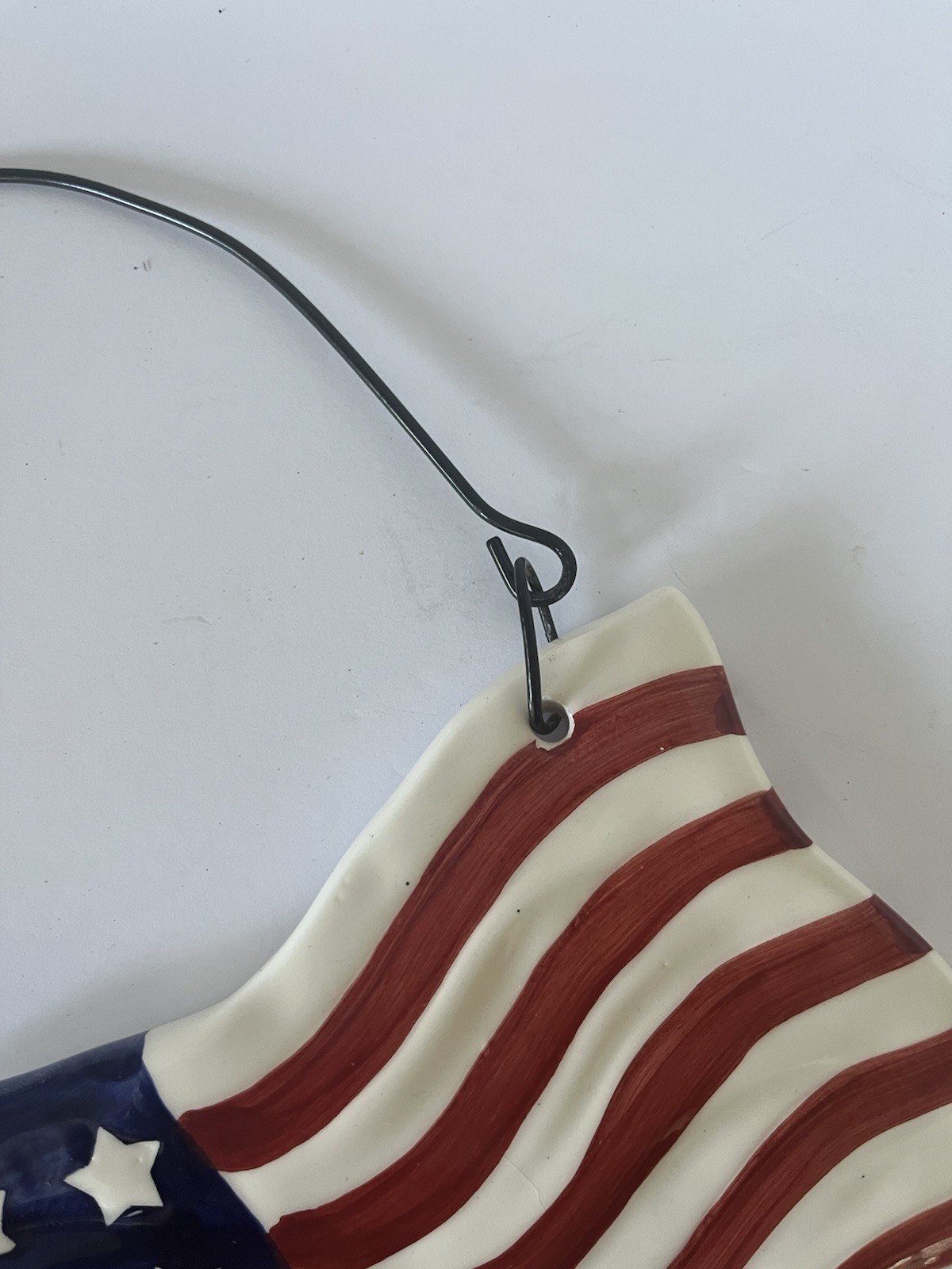 Vintage Ceramic “American Flag” Hanging Wall Art