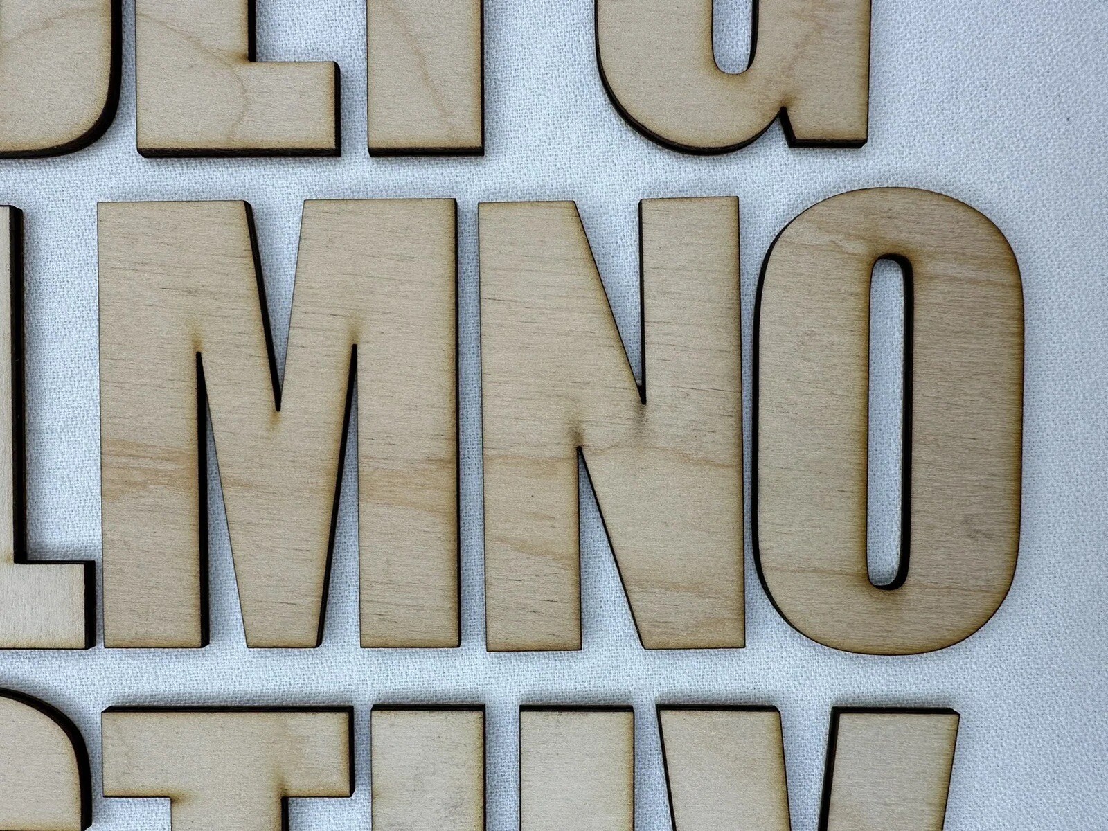 Laser Cut Unfinished Wood Letters or Numbers Impact Font Craft Cutout