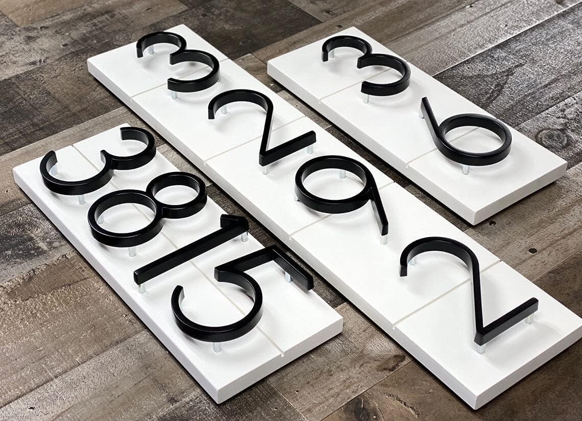 5″ Stainless Steel Floating House Number Outside, Metal Modern House Numbers
