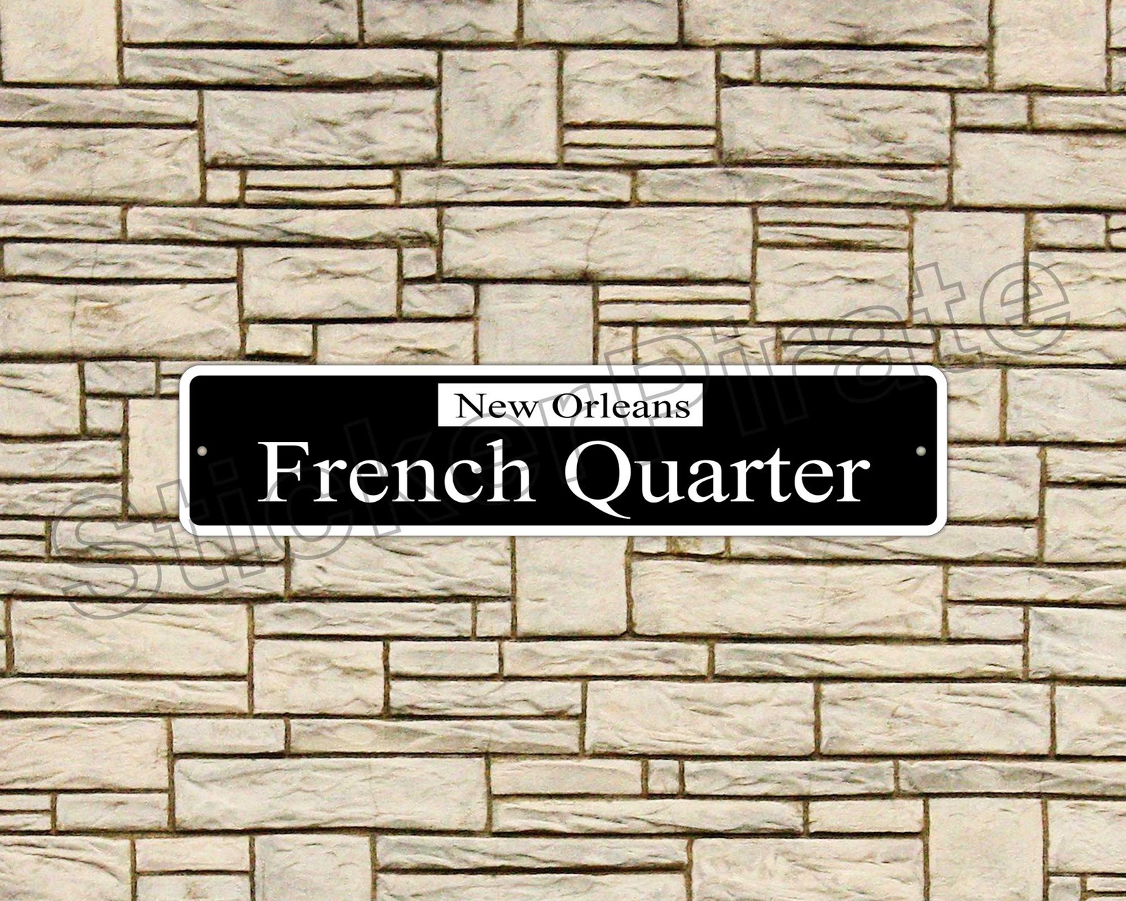 *Aluminum* French Quarter 4″ x 18″ Metal Novelty Street Sign SS 1480