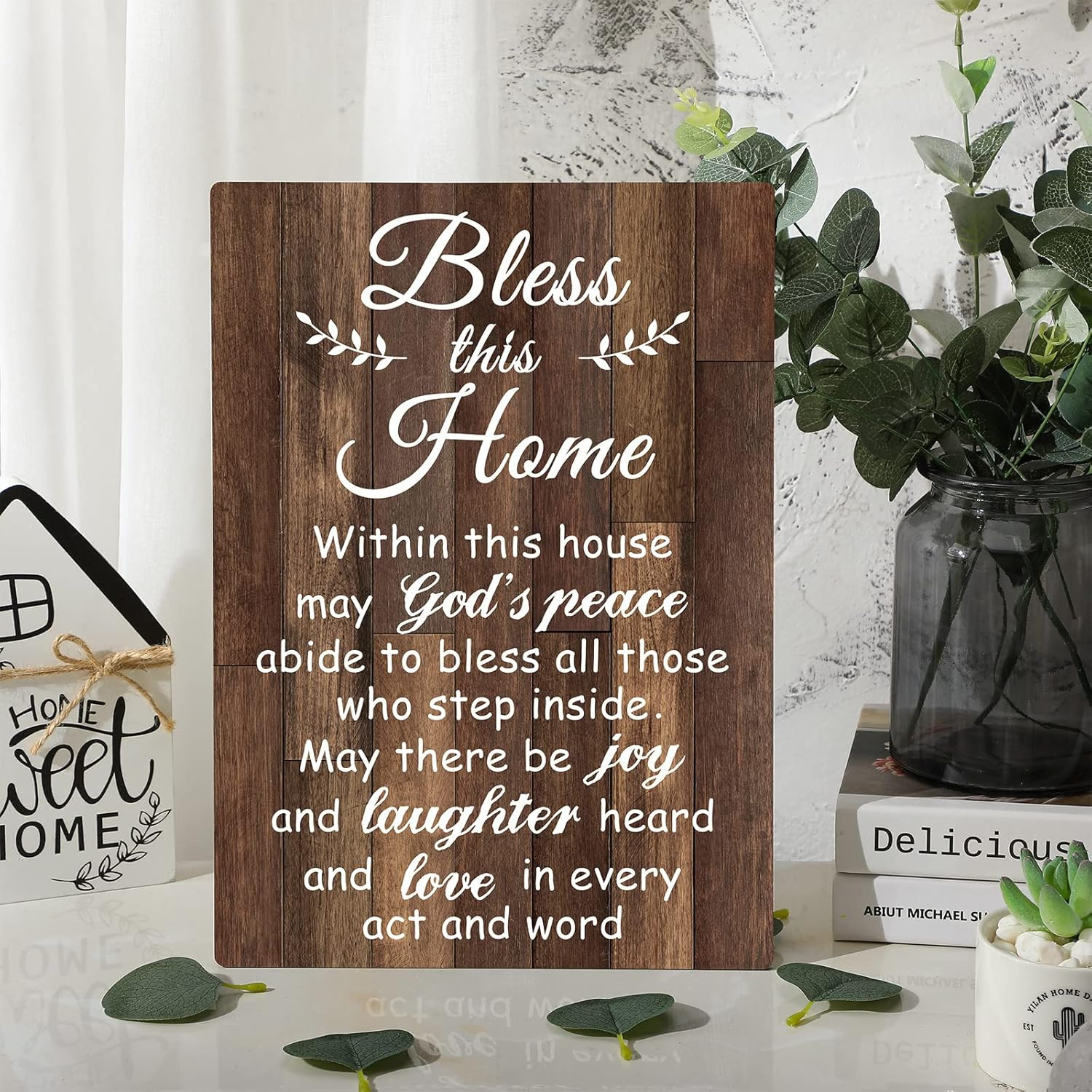 House Warming Gifts New Home Bless This Home Wall Decor House Blessing Plaque Fa