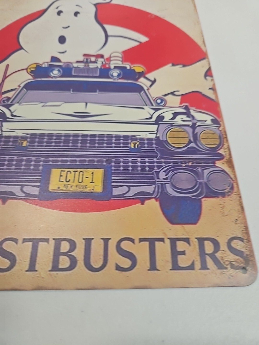 Ghostbusters, Who Ya Gonna Call? Rustic-looking Tin Sign, 8×12
