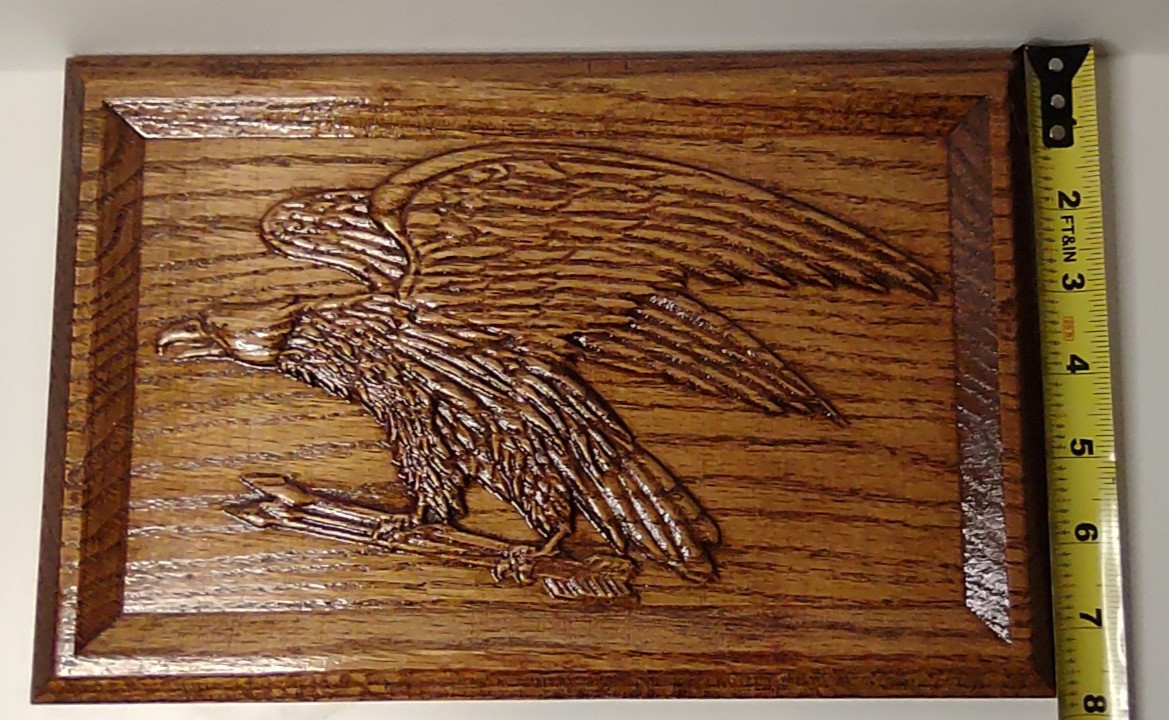 Americana Plaque American Eagle Handmade Signed by Artist Semiquincentennial