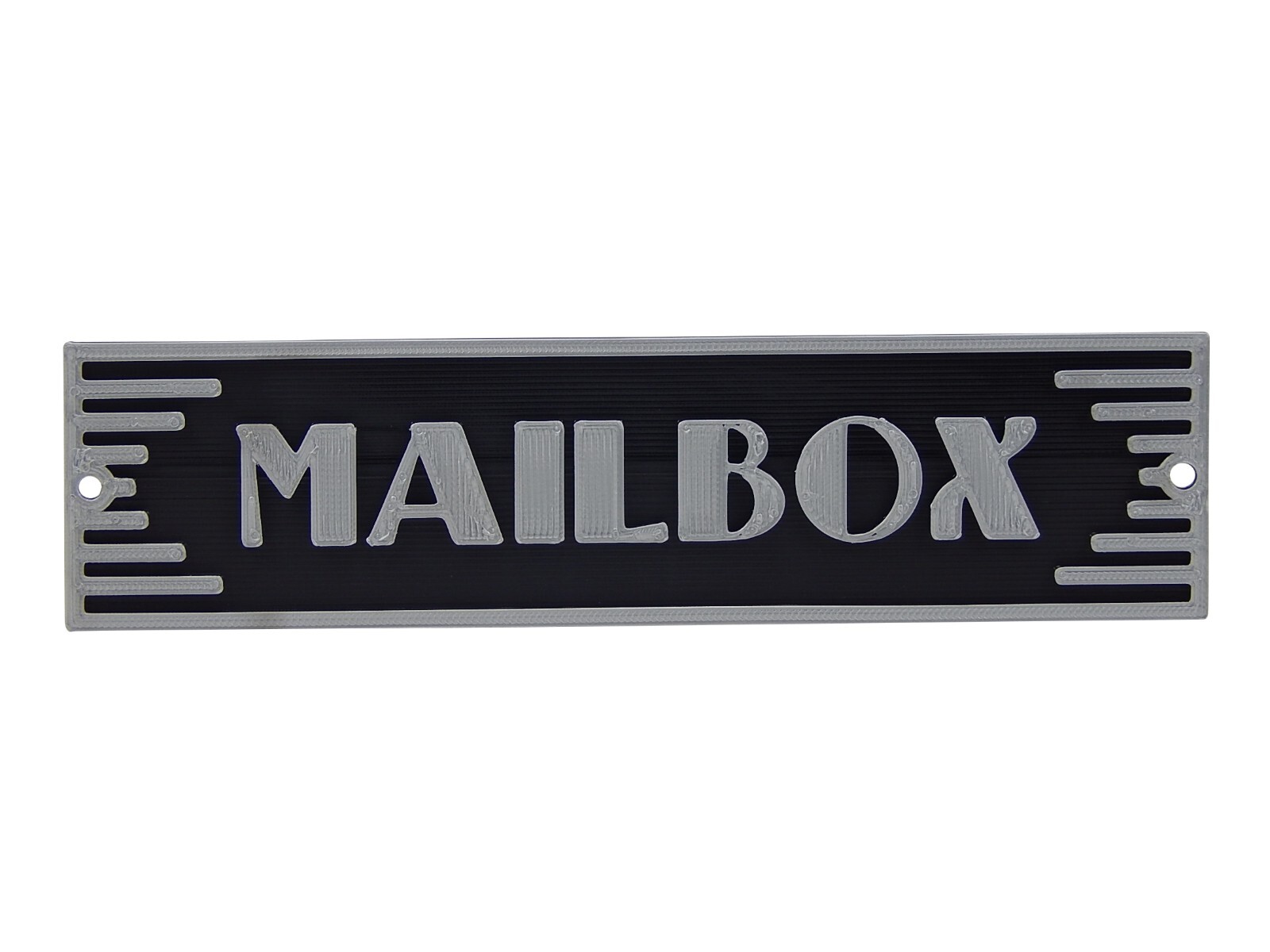 Plastic Mailbox Mail Box Art Deco Style Sign Office or Home Décor Wall Plaque