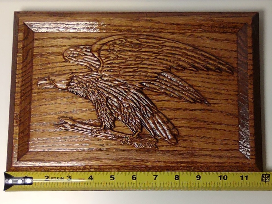 Americana Plaque American Eagle Handmade Signed by Artist Semiquincentennial