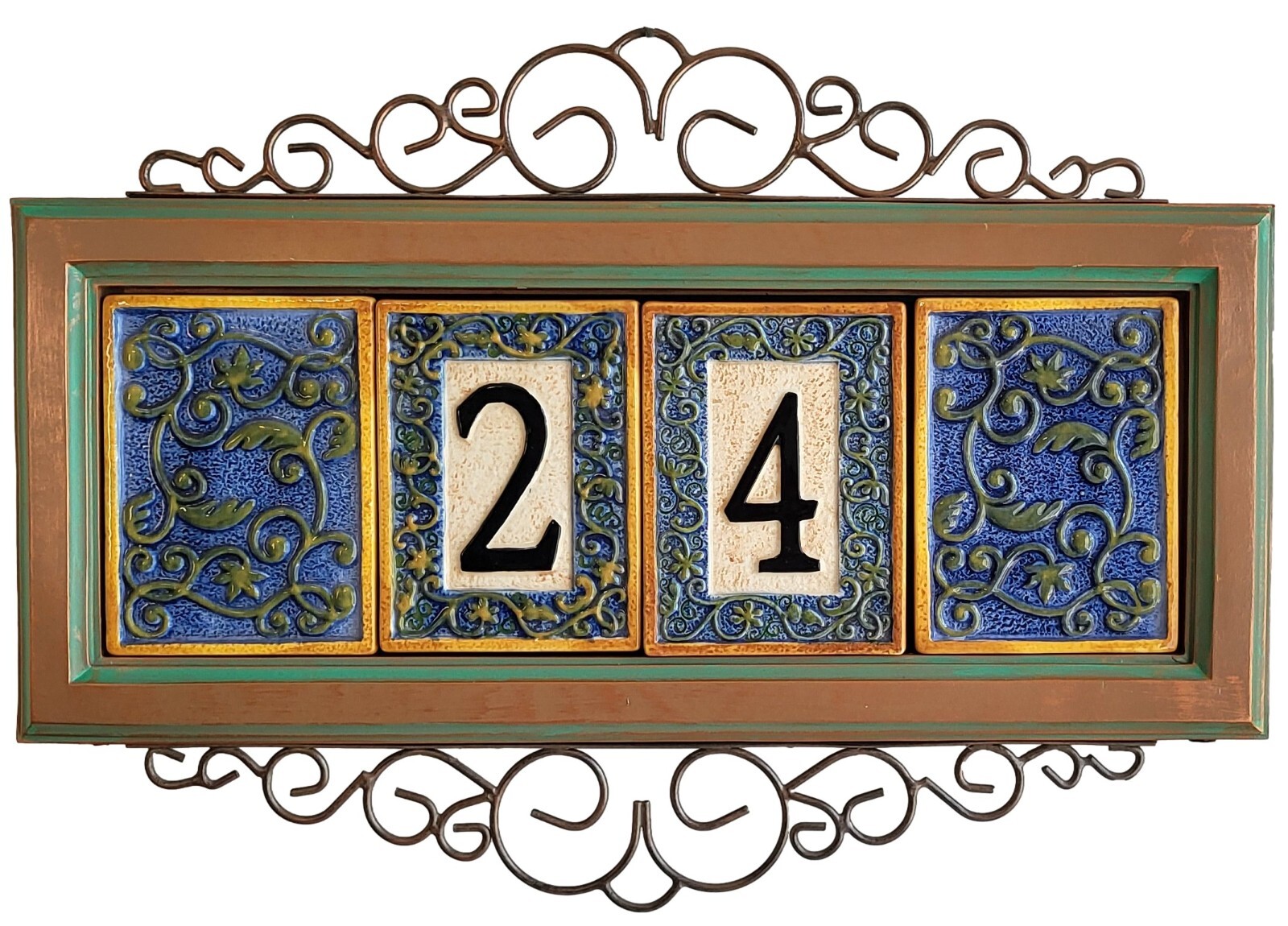 Grasslands Road Decorative Address House Numbers Tiles Magnetic Ceramic Plaques