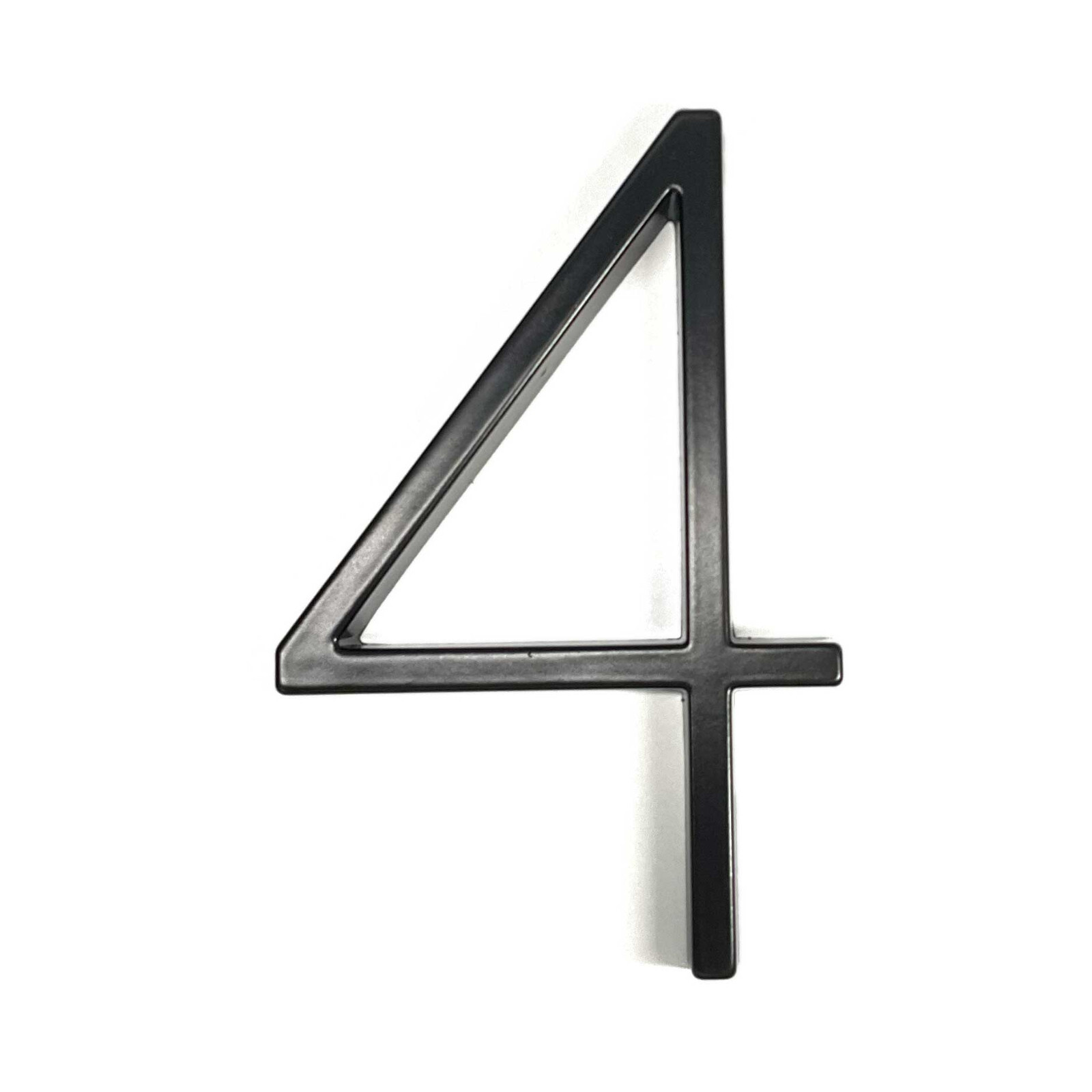 5 Inch Black Metal Numbers For House Address Outside Modern Floating Screw On