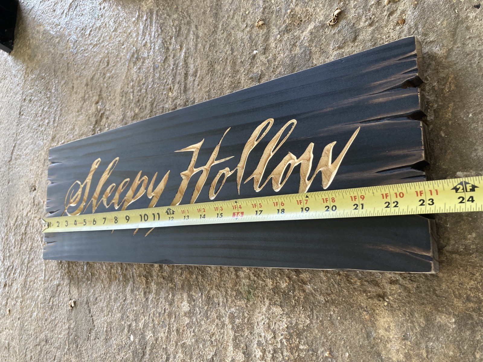 Halloween Sleepy Hollow Wooden Sign Carved Rustic Antique Look
