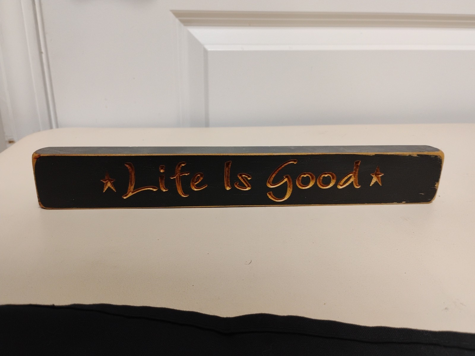 12″ Long Wooden Sign”Life Is Good”