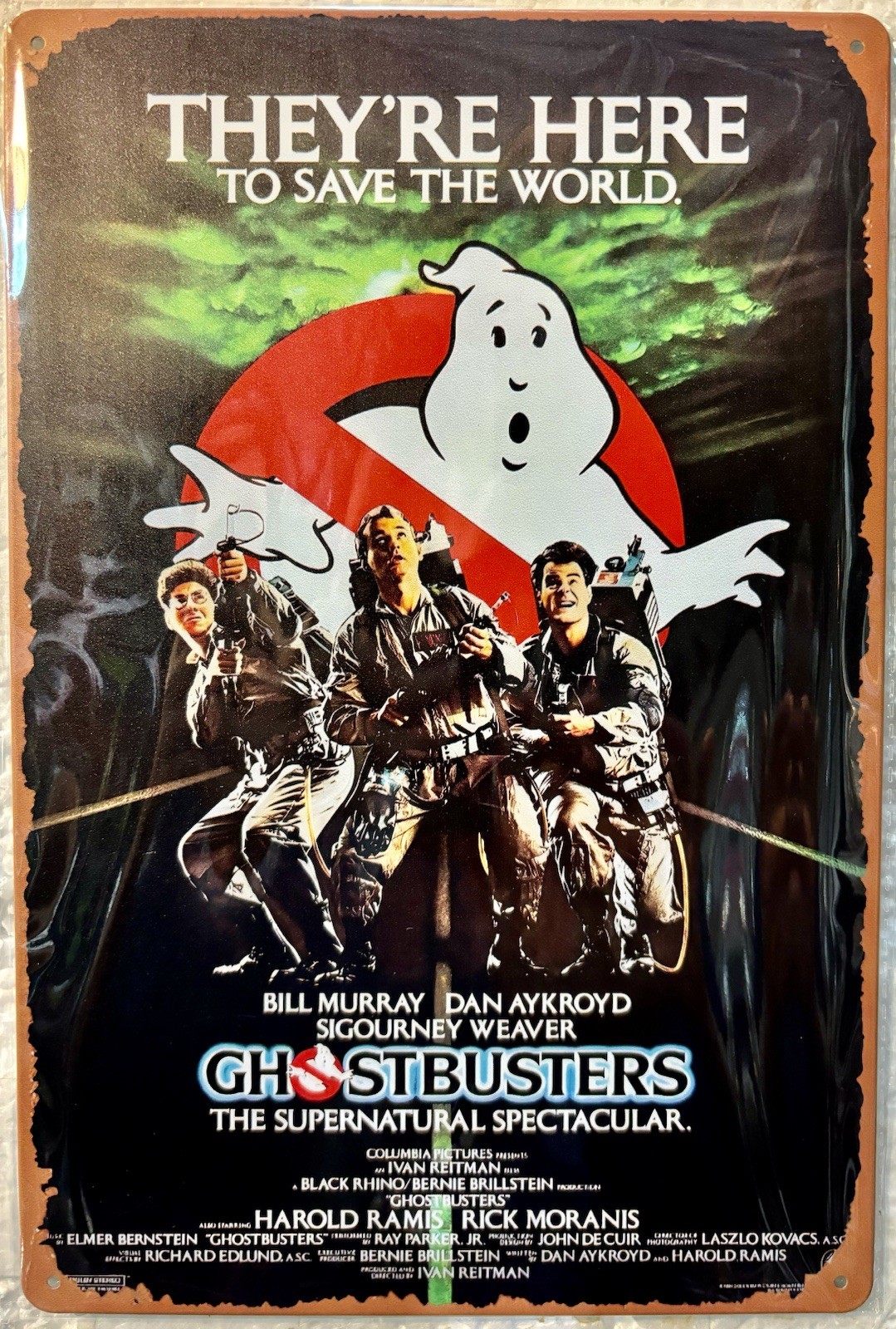 TIN SIGN 8×12 Ghost Busters Hollywood Funny Alien Movie Bill Murray Aykroyd DD6