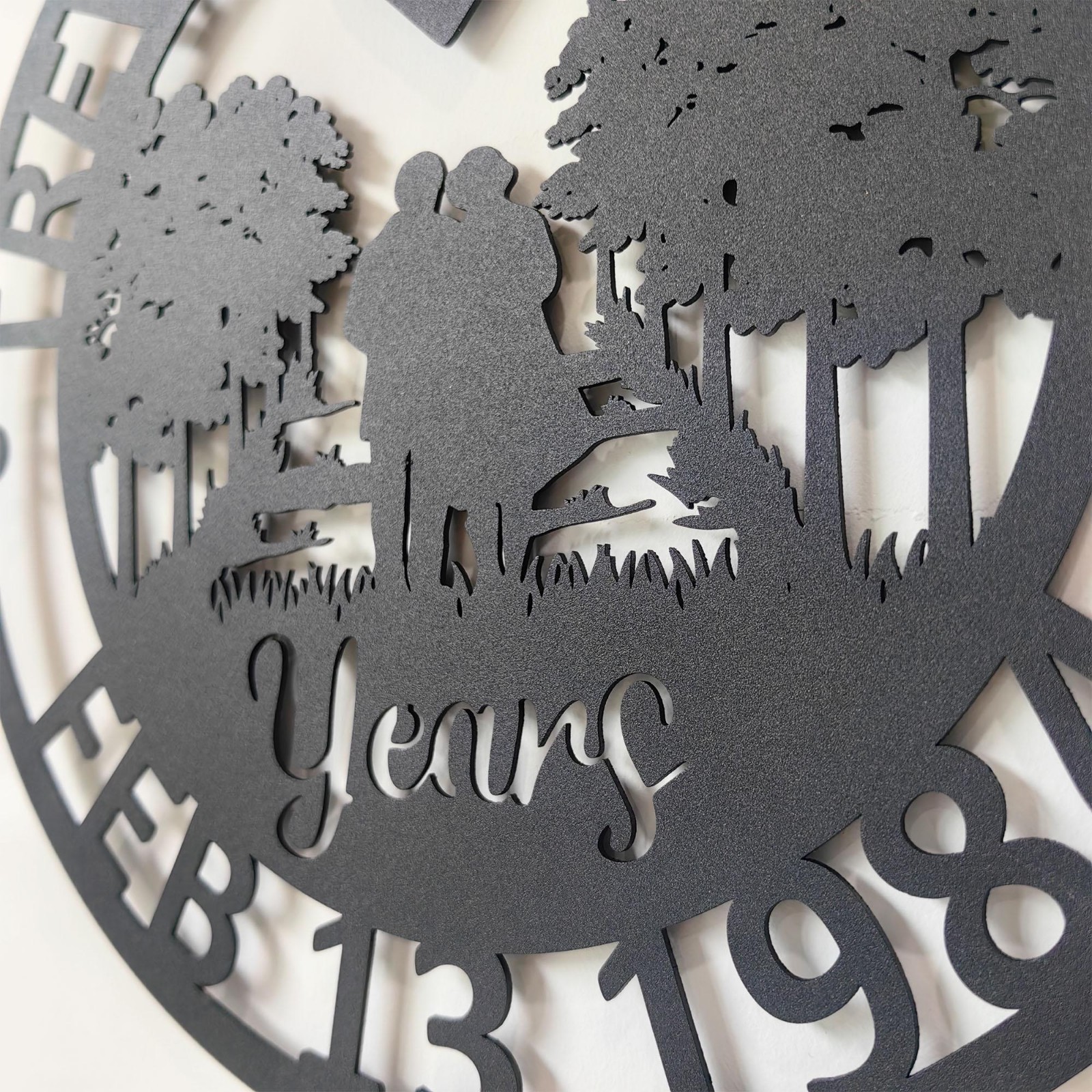 Personalized Anniversary Metal Wall Art, Custom Couple Years Sign