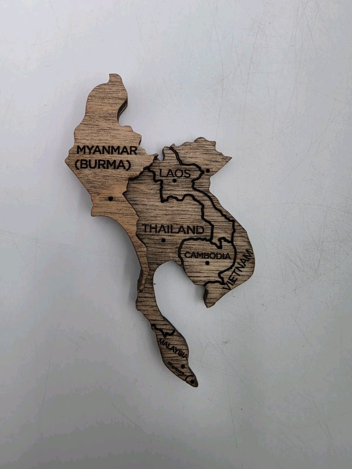 Enjoy The Wood Wooden Travel Map Wall Decor Medium 39″ x 24″ Complete Open Box