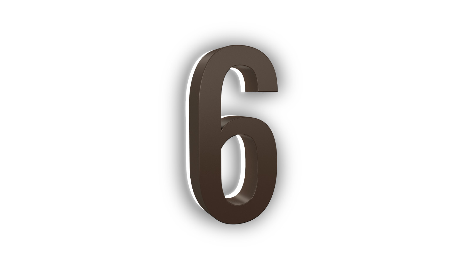 5-Inch ABS Polymer Backlit LED Address Numbers, 2700K Warm Light, Modern Design