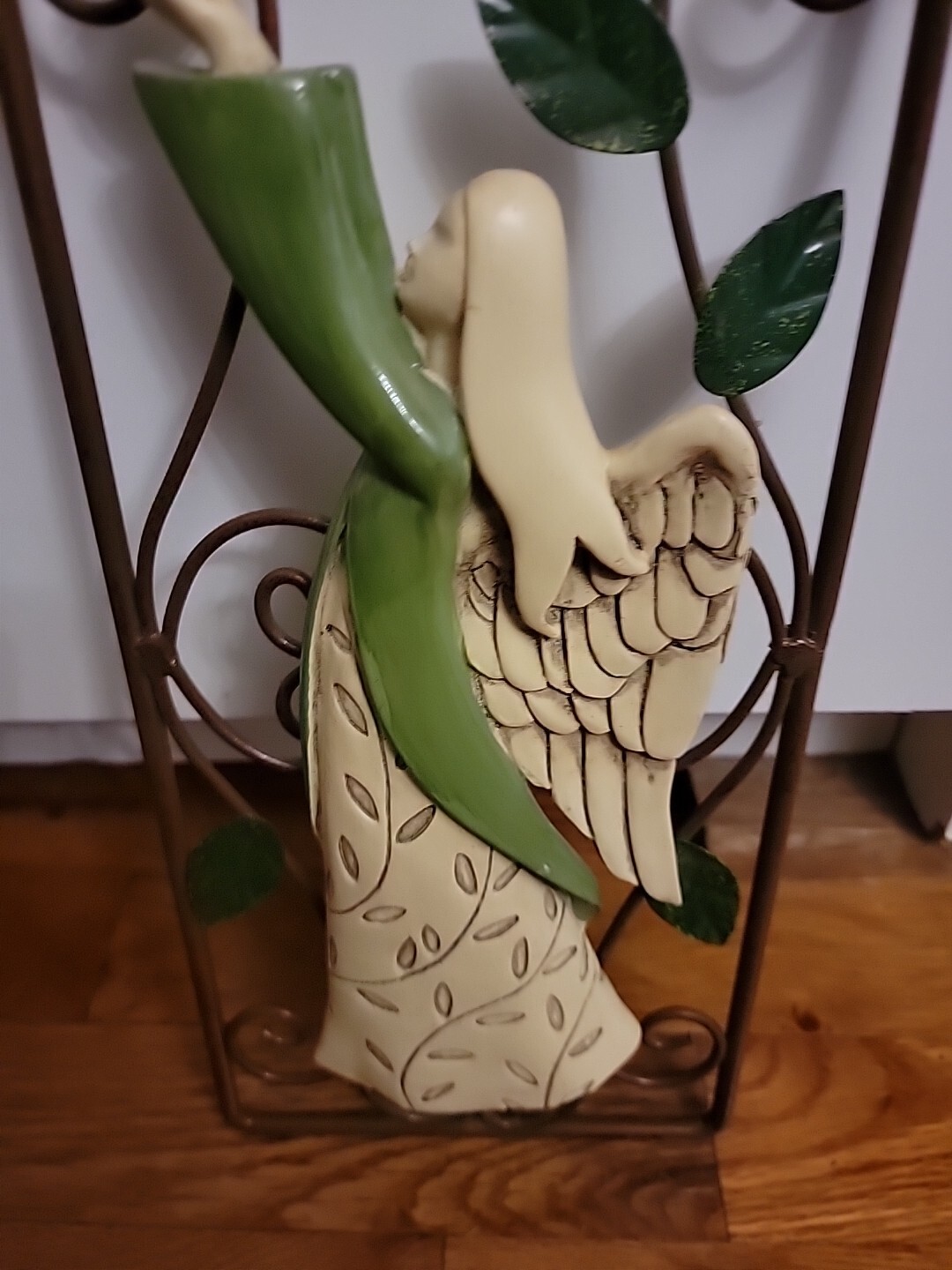 New Resin & Metal Rustic Angel Wall Mounted Home Decor Plaque