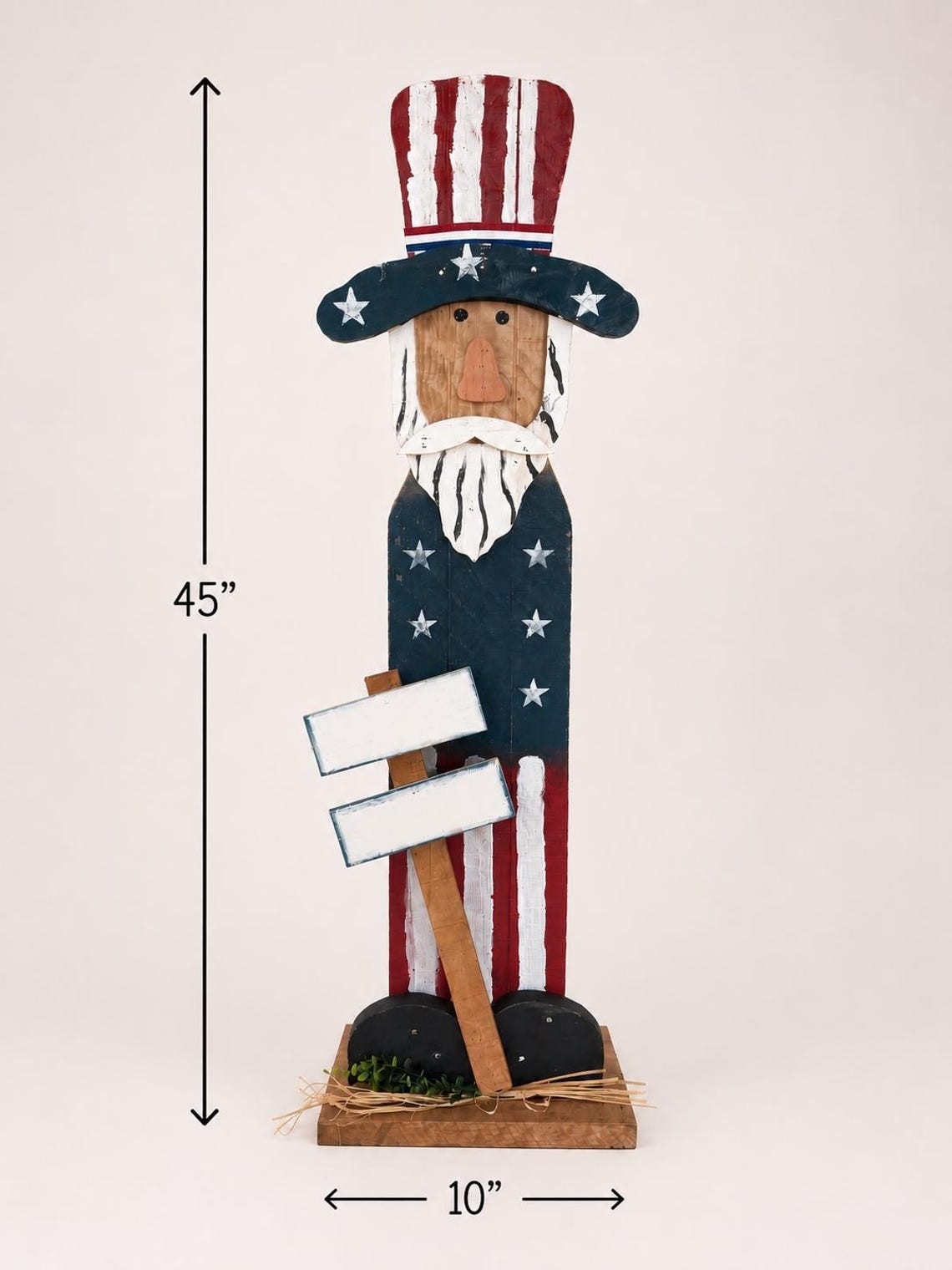 Amish Made Uncle Sam Porch Sitter | Handmade Patriotic