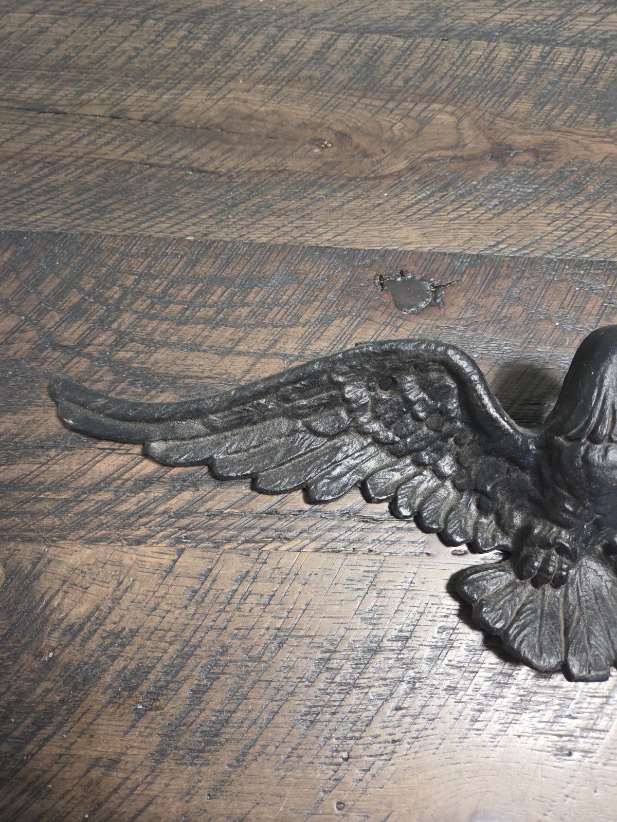 Vintage American Eagle Spread Wings Cast Aluminum Outdoor Wall Hanging Deco 18″