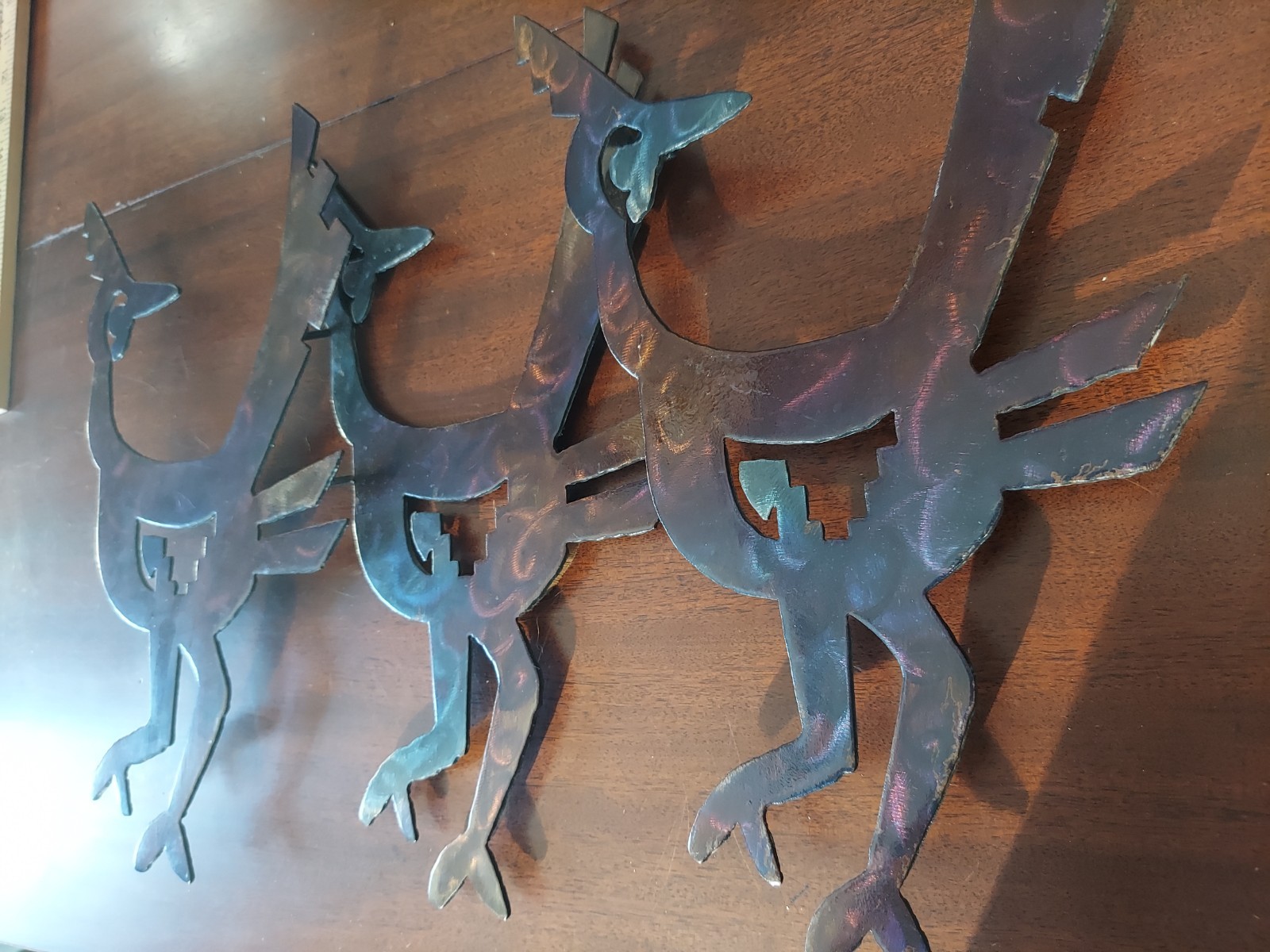 MCM Roadrunners Metal Wall Art Native American Multicolor Decor